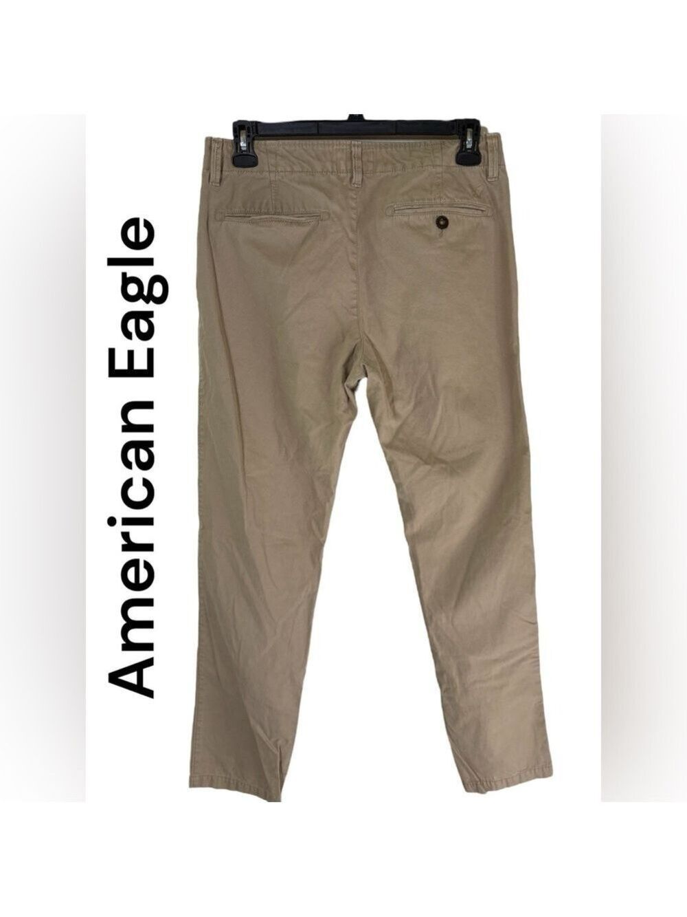 American Eagle-Men’s 32x34 chino pants. Slim straight tan khaki. Excellent cond! - Picture 2 of 8